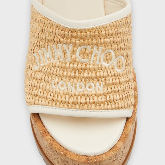 Jimmy Choo new unworn embroidered Raffia - Picture 6 of 7